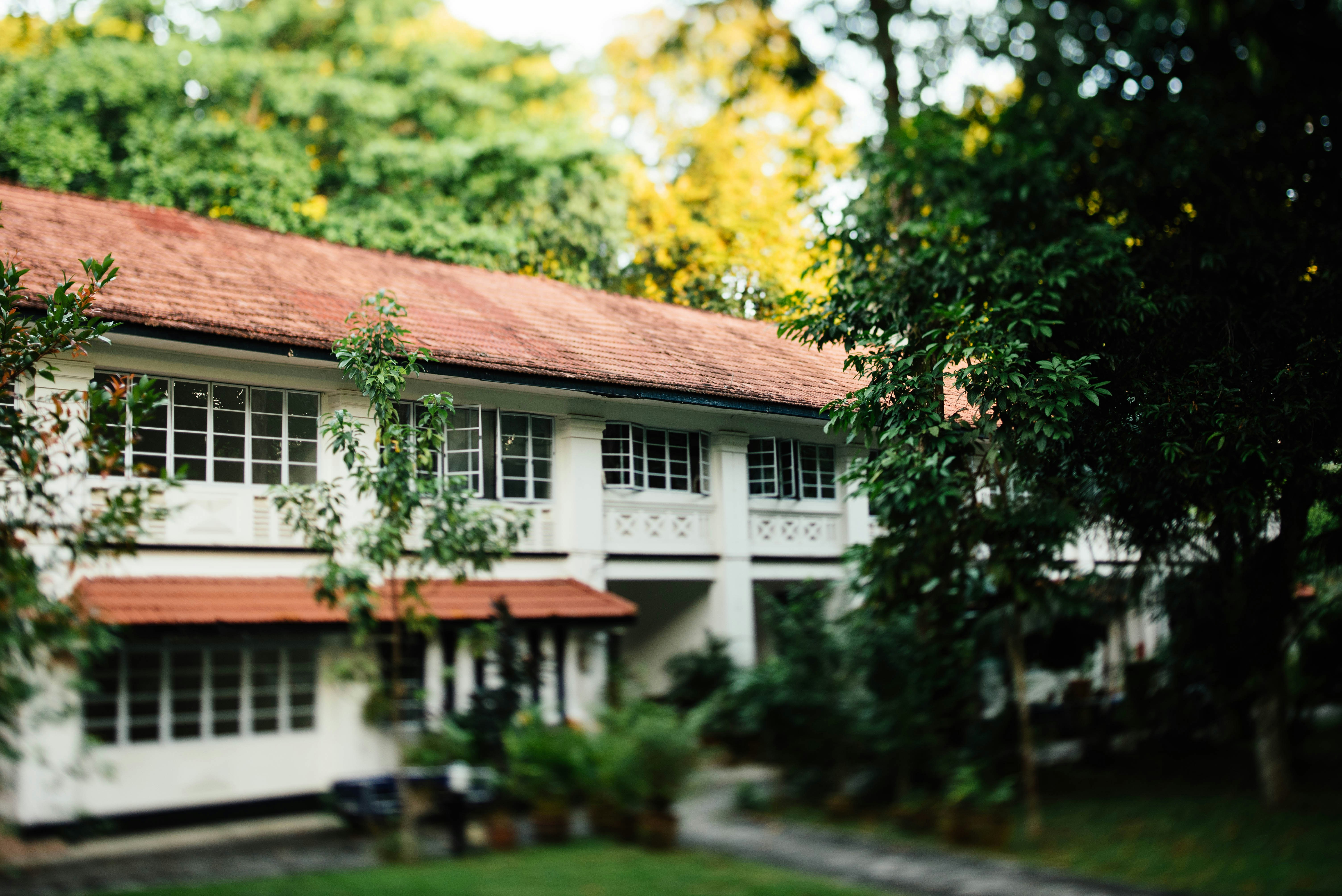 brown and white house